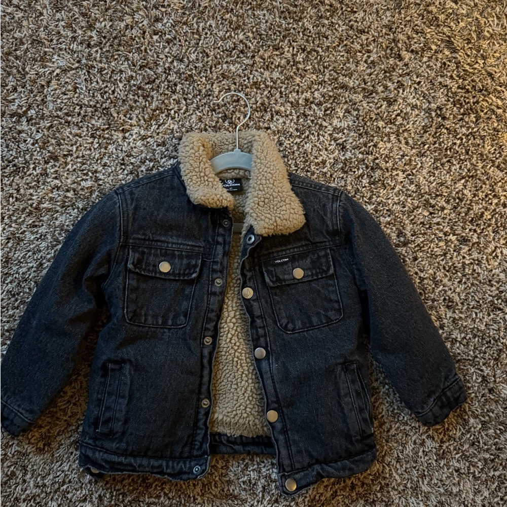 Volcom Kids Dark Denim Sherpa Jacket
